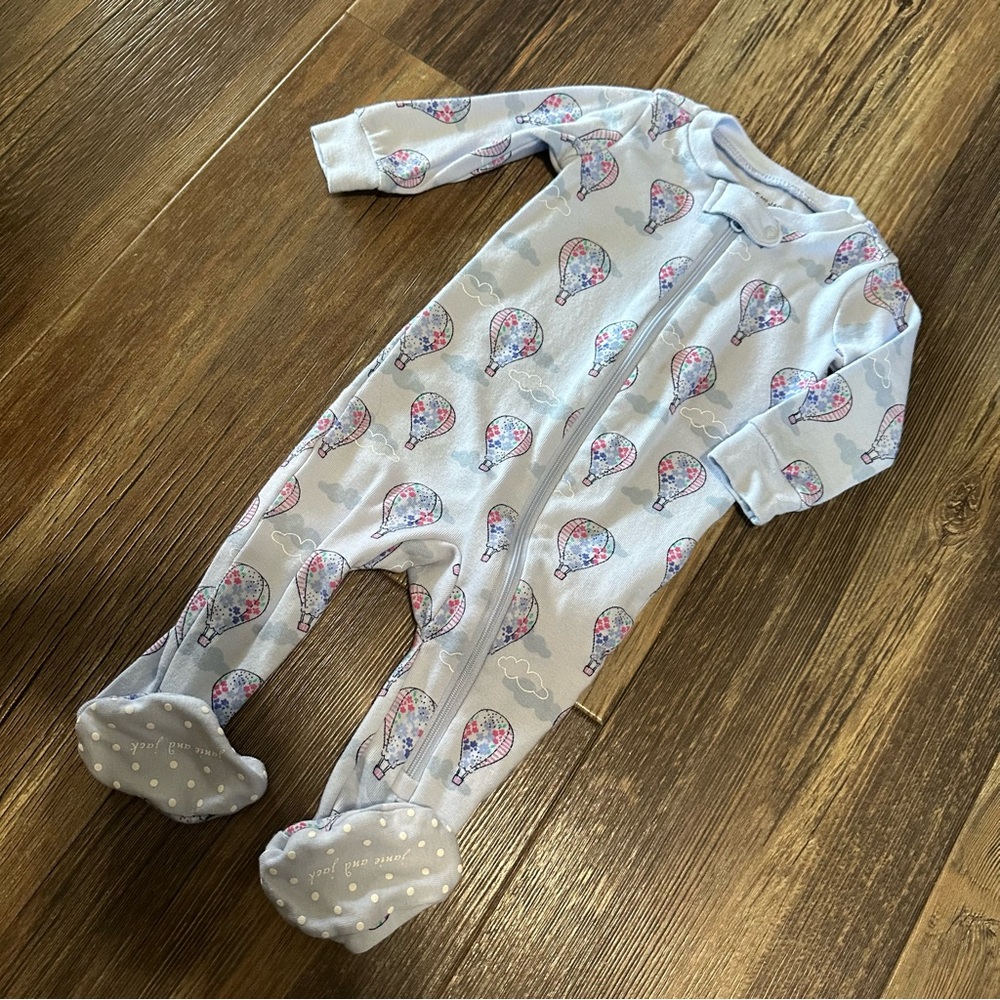 Janie and Jack footed sleeper hot air balloon romper outfit 3-6 mo baby unisex